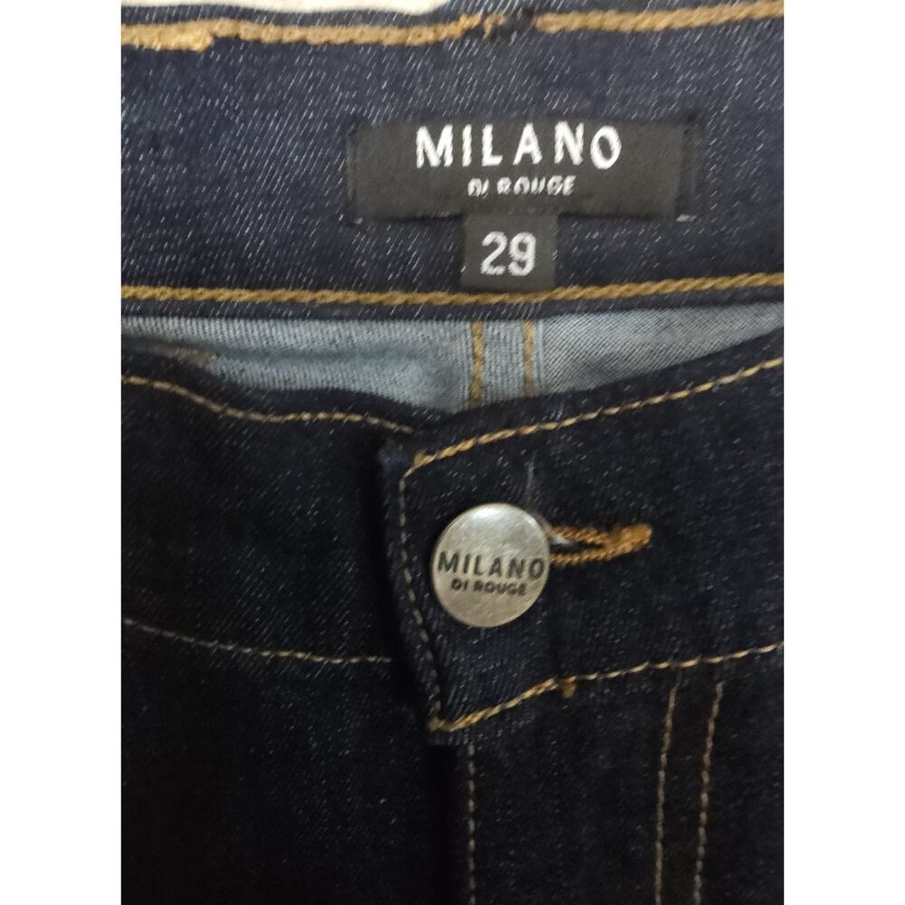 Milano Di Rouge Women's Logo Denim Jeans Indigo Size 29 - Picture 6 of 9